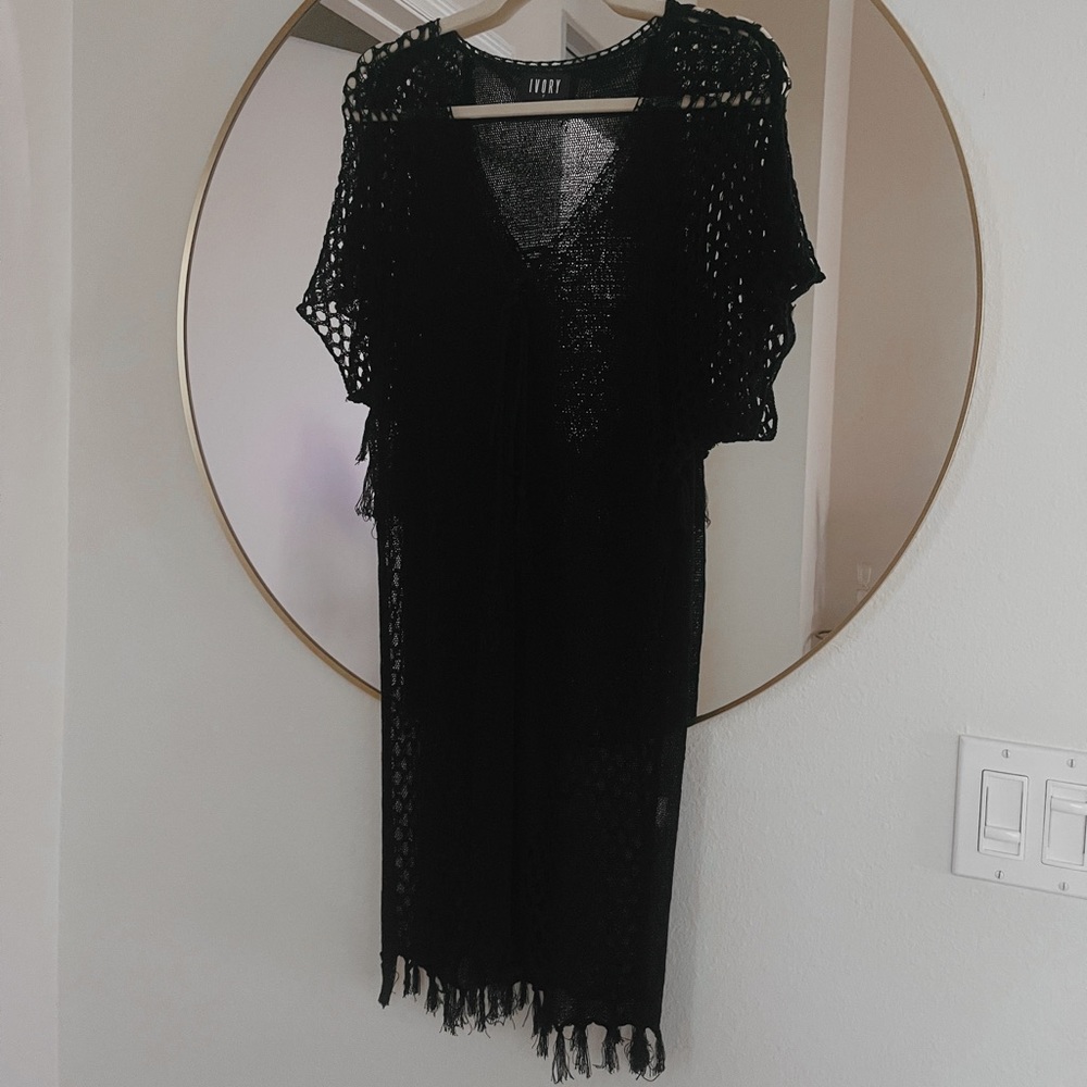 Boho black cover-up